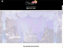 Tablet Screenshot of displayconceptspartyrentals.com